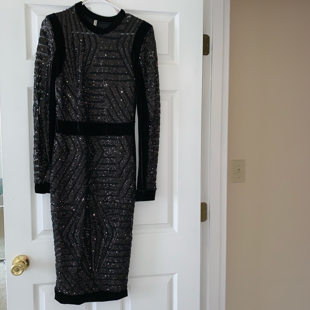 Gorgeous Evening sequin illusion gown